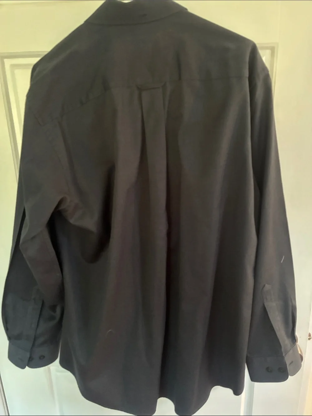 Nordstrom Men's Black Long-Sleeve Dress Shirt with Chest Pocket